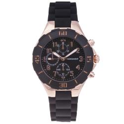 Monument Women's Rubber Strap Rose-goldtone Watch