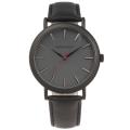 Monument Men's Grey Dial Synthetic Leather Strap Watch