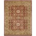 Handmade Persian Legend Red/ Ivory Wool Rug (7'6 x 9'6)