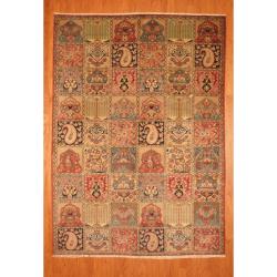 Persian Hand-knotted Tribal Bakhtiari Beige/ Blue Wool Rug (6'6 x 9'2)