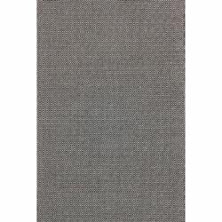 Handmade Flatweave Diamond Black Cotton Rug (8' x 10')