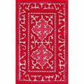 Handmade Spanish Tile Red Rug (5' x 8')