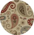 Infinity Collection Ivory Area Rug (5'3 Round)