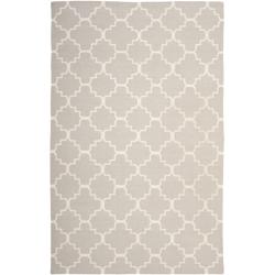 Moroccan Dhurrie Grey/ Ivory Wool Rug (9' x 12')
