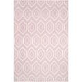 Moroccan Dhurrie Pink/ Ivory Wool Rug (4' x 6')