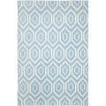 Moroccan Dhurrie Blue/ Ivory Wool Rug (10' x 14')