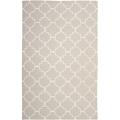 Moroccan Dhurrie Grey/ Ivory Wool Rug (9' x 12')