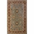 Handspun Decorative Persian Light Blue New Zealand Wool Rug (6' x 9')