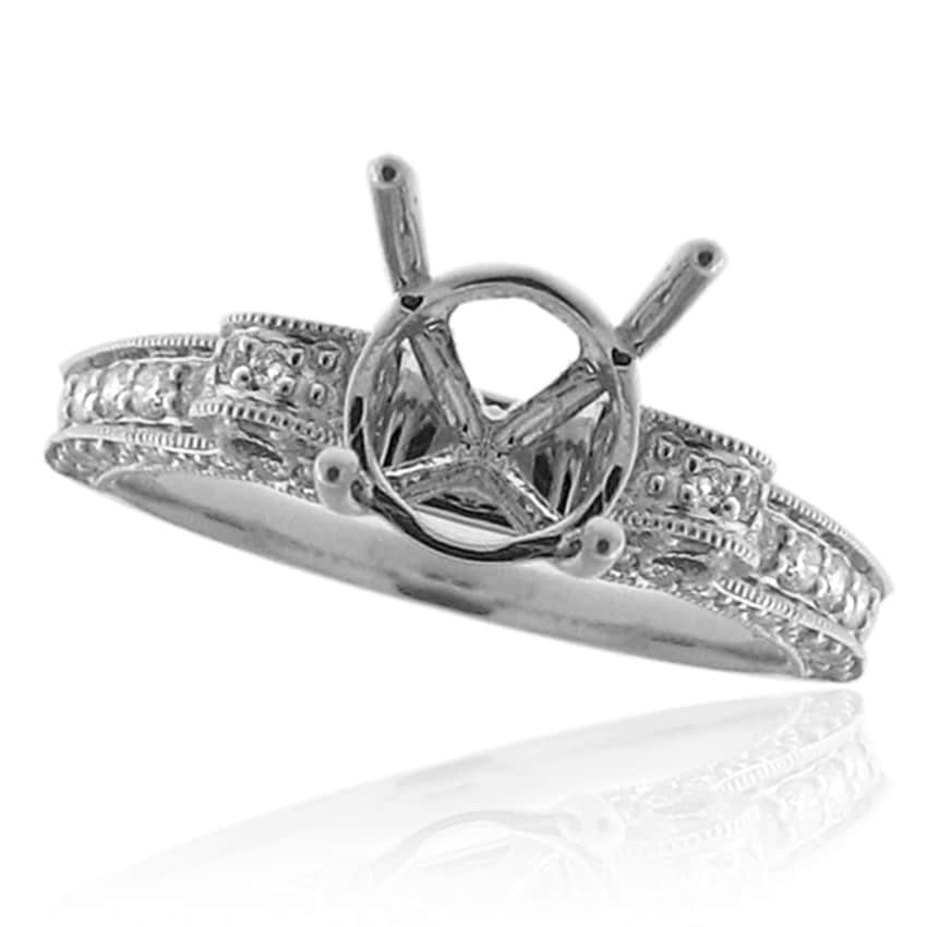 14k White Gold 1/2ct TDW Diamond Engagement Ring Overstock Shopping