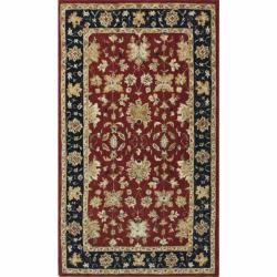 Handspun Decorative Persian Red New Zealand Wool Rug (8' x 10')