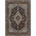 Hand-tufted Bajrang Oriental Grey Wool Rug (7' x 10')