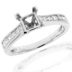 14k White Gold 0.60ct TDW Semi-mount Diamond Engagement Ring (G-H, SI-1/SI-2)