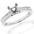 14k White Gold 0.60ct TDW Semi-mount Diamond Engagement Ring (G-H, SI-1/SI-2)