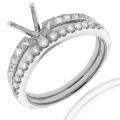 14k White Gold 1/2ct TDW Semi-mount Diamond Engagement Ring (G-H, SI-1/SI-2)