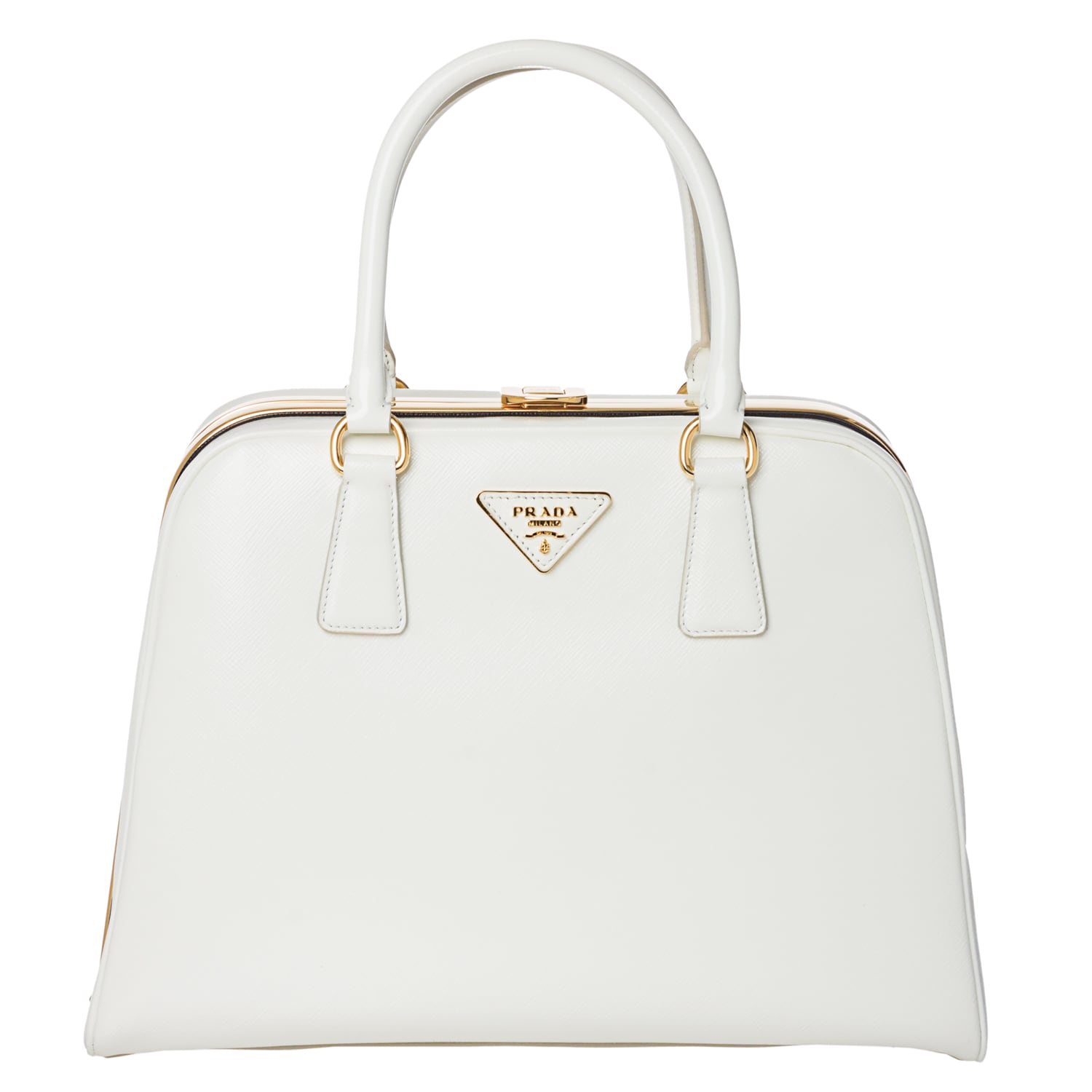 prada tote bag white