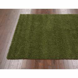 Alexa 'My Soft and Plush' Green Shag Rug (8' x 10')