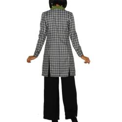 Divine Apparel Womens 3 piece Plaid/ Green Pant Suit