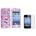 Skull Case/ Anti-glare LCD Protector for Apple iPod Touch Generation 4