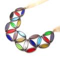 Exceptional Multicolor Glass Petals Attention Necklace (Thailand)