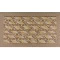 Wakashan Handmade Ivory/ Brown Wool Rug (5' x 8')