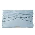 Miu Miu Oversized Baby Blue Ruched Leather Clutch