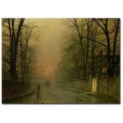 John Grimshaw 'Where the Paler Moonbeams Linger' Canvas Art