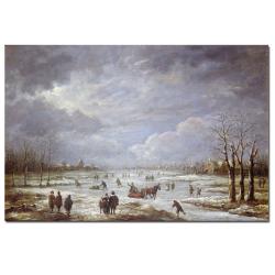 Aert Van Der Neer 'Winter Landscape' Canvas Art