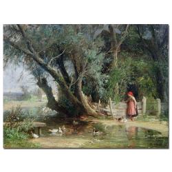 Wouter Kniff 'The Duck Pond' Canvas Art