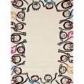 Handmade Alexa Kids Playing Ivory Wool Rug (5' x 7')