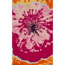 Handmade Alexa Kids Splash Multi Wool Rug (7'6 x 9'6)