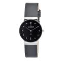 Skagen Men's Black Dial Black Leather Strap Watch