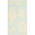 Poolside Aqua/ Cream Indoor Outdoor Rug (2' x 3'7)