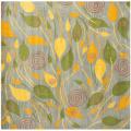Handmade Foliage Grey New Zealand Wool Rug (6' Square)