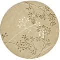 Handmade Vine Sage New Zealand Wool Rug (8' Round)