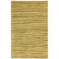 Handmade Stripes Green New Zealand Wool Rug (7'6 x 9'6)