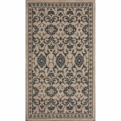 Handmade Persian Motif Natural Wool Rug (5' x 8')