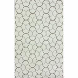 Handmade Luna Moroccan Trellis Ivory Wool Rug (7'6 x 9'6)