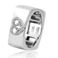 Jessica Simpson Sterling Silver Diamond Accent Heart Ring