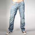 Laguna Beach Jean Co. Men's Raw Blue Skull Pocket Slim Jeans