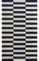 Handmade Luna Stripes Navy Wool Rug (8'6 x 11'6)