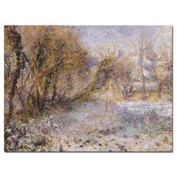 Pierre Renoir 'Snowy Landscape' Canvas Art