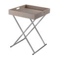 Cream Crocodile Pattern Square Tray Table