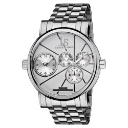 Joshua & Sons Men's Dual Time Stainless Steel Watch