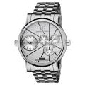 Joshua & Sons Men's Dual Time Stainless Steel Watch
