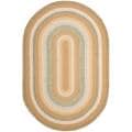 Hand-woven Country Living Reversible Tan Braided Rug (9' x 12' Oval)