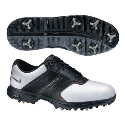 Nike Men's Air Tour Saddle II White/ Silver/ Black Golf Shoes (Blem)