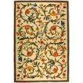 Hand-hooked Garden Scrolls Ivory Wool Rug (8'9 x 11'9)