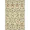 Hand-hooked Chelsea Styles Sage Green Wool Rug (6' x 9')