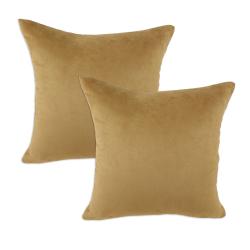 Passion Suede Tuscan Simply Soft S-backed 17x17 Fiber Pillows (Set of 2)