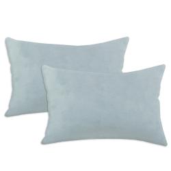 Passion Suede Cloud Blue Simply Soft S-backed 12.5x19 Fiber Pillows (Set of 2)
